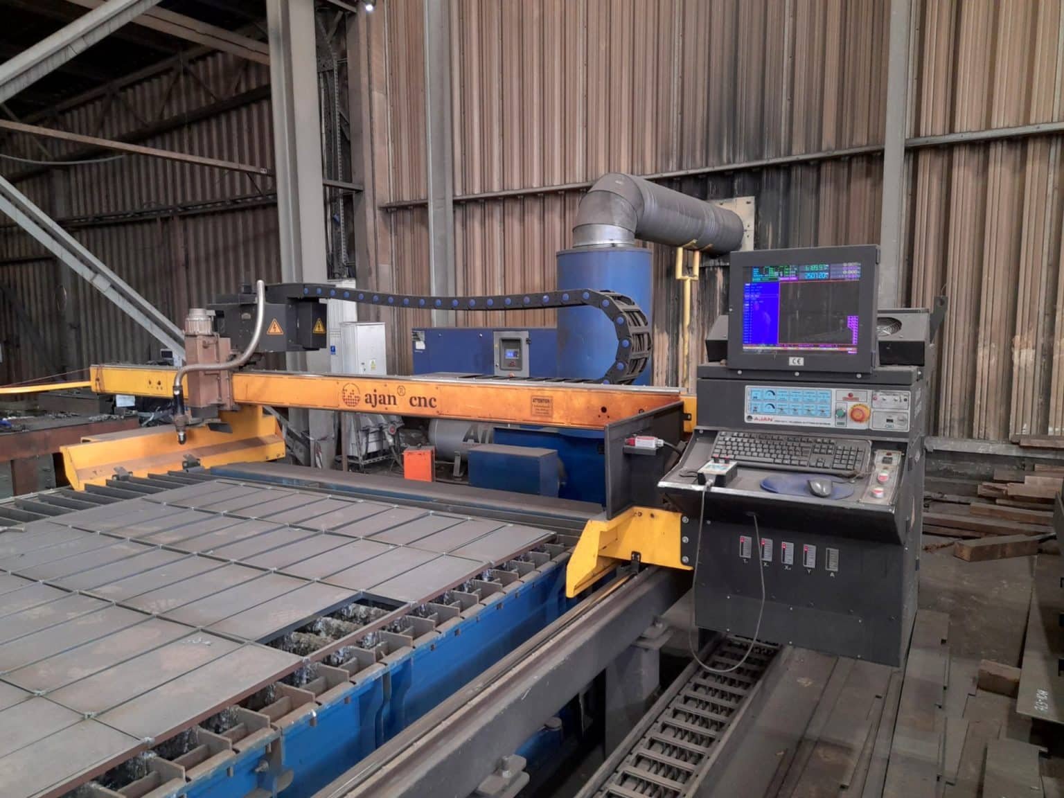 Ajan CNC plazma kesim tezgâhı — Galen Grup fabrikası, Kazan/Ankara